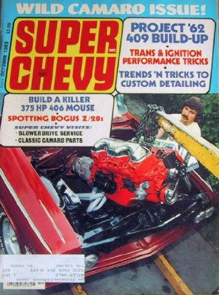 SUPER CHEVY 1983 OCT - MAKE A 409, PPG PACE CAR, Z/28